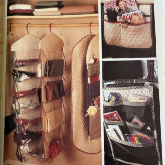 McCalls Crafts 8260 Sewing Pattern For Closet Organizers Over-Door Storage & Gar - Picture 2 of 4